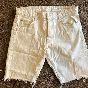 Men's Zara White Denim Shorts